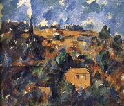 Paul Cezanne van het huis op een heuvel oil painting reproduction